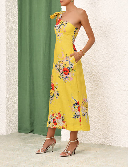 Alight Asymmetric Midi Dress