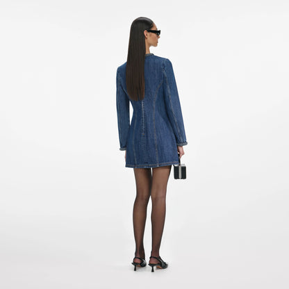 Denim Braided Mini Dress