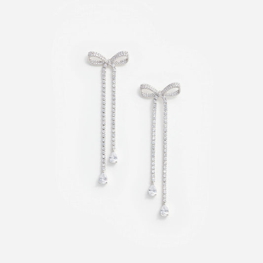 Crystal Bow Dangle Earring