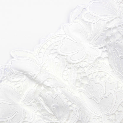 White Lace Peplum Top