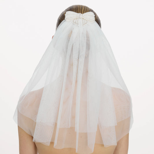 Embellished Bow Veil