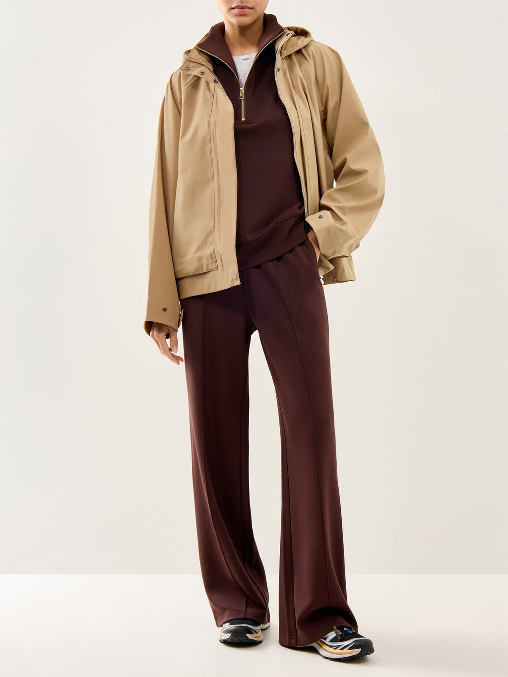 Hawley Half Zip Sweat Coffee Bean