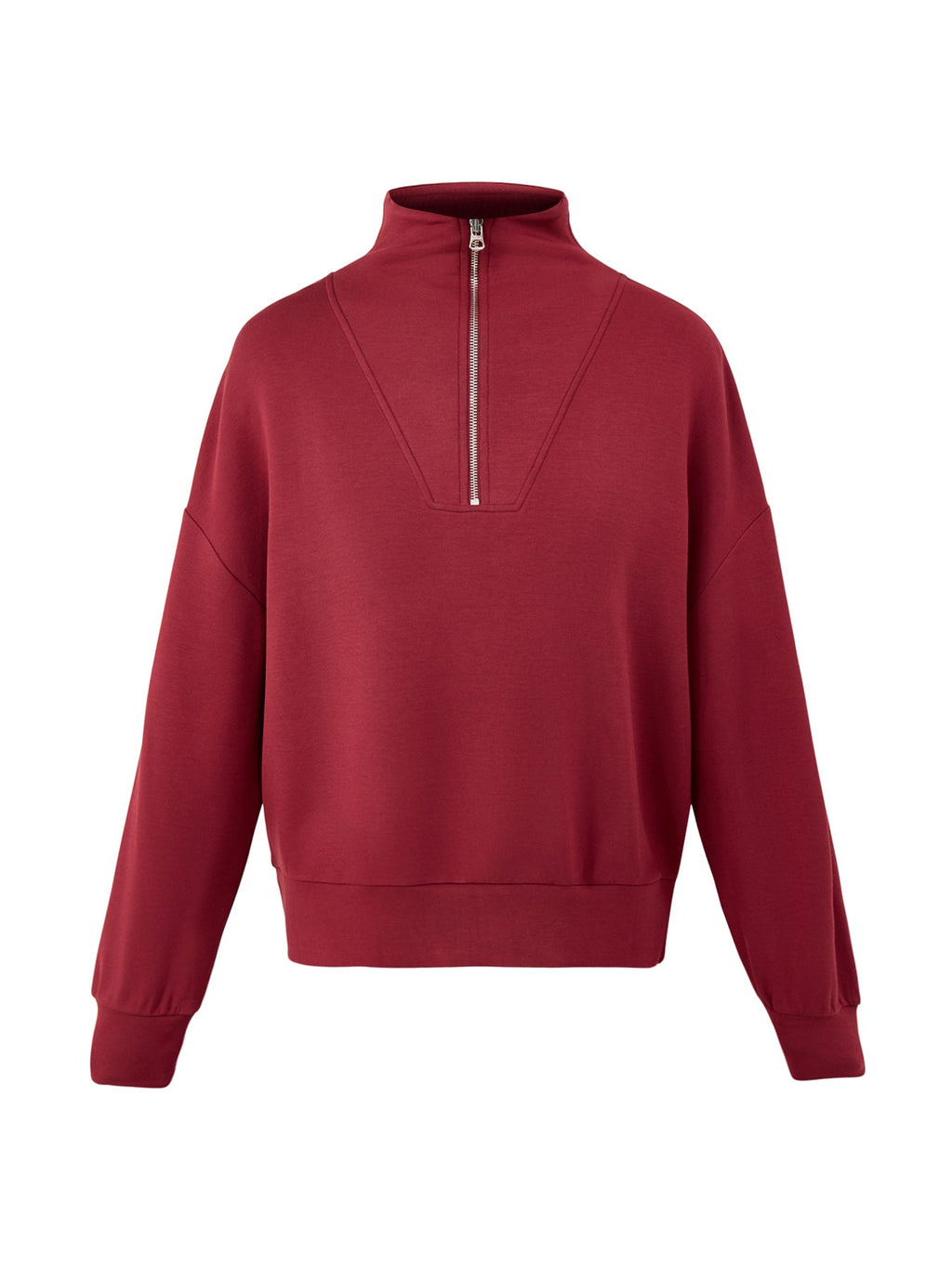 Hawley Half Zip Sweat New Maroon