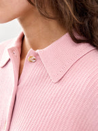Marlie Polo Knit Sweater Pink