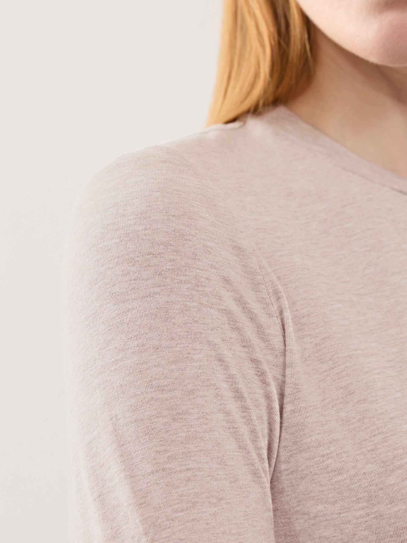 Edna Long Sleeve Fitted Tee Grey