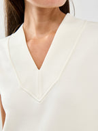 Gracee V Neck Tank Cream