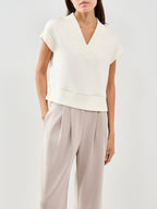 Gracee V Neck Tank Cream