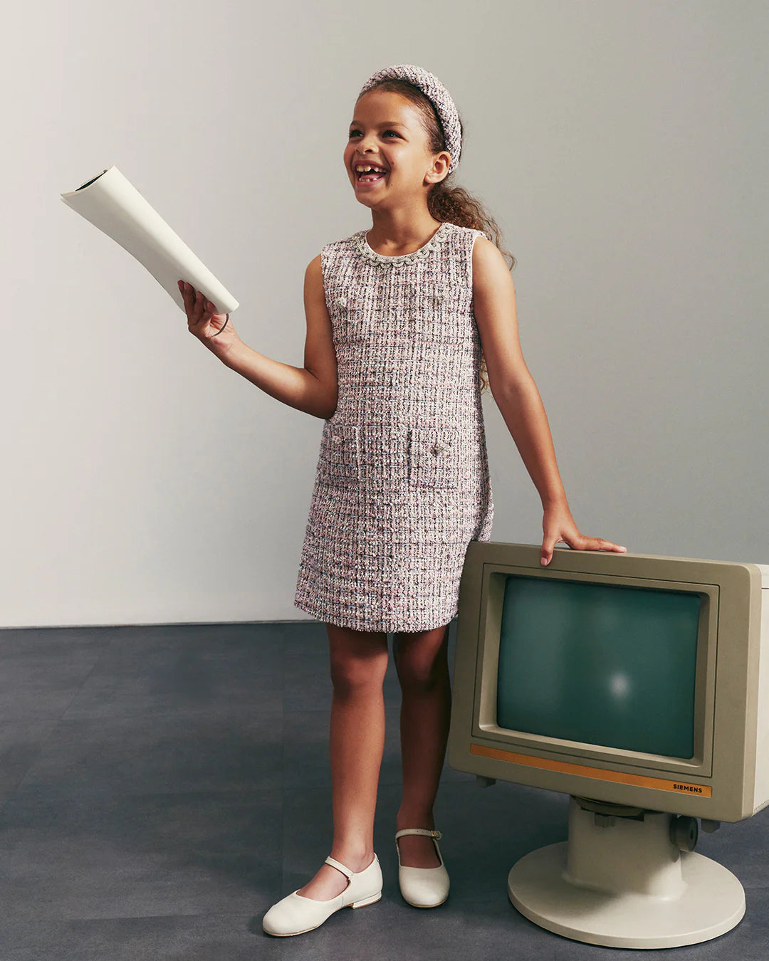 Pink Boucle Dress