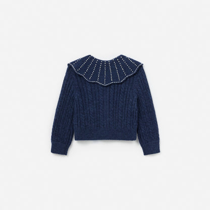 Navy Alpaca Cardigan