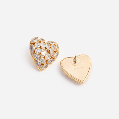 Embellished Heart Earrings