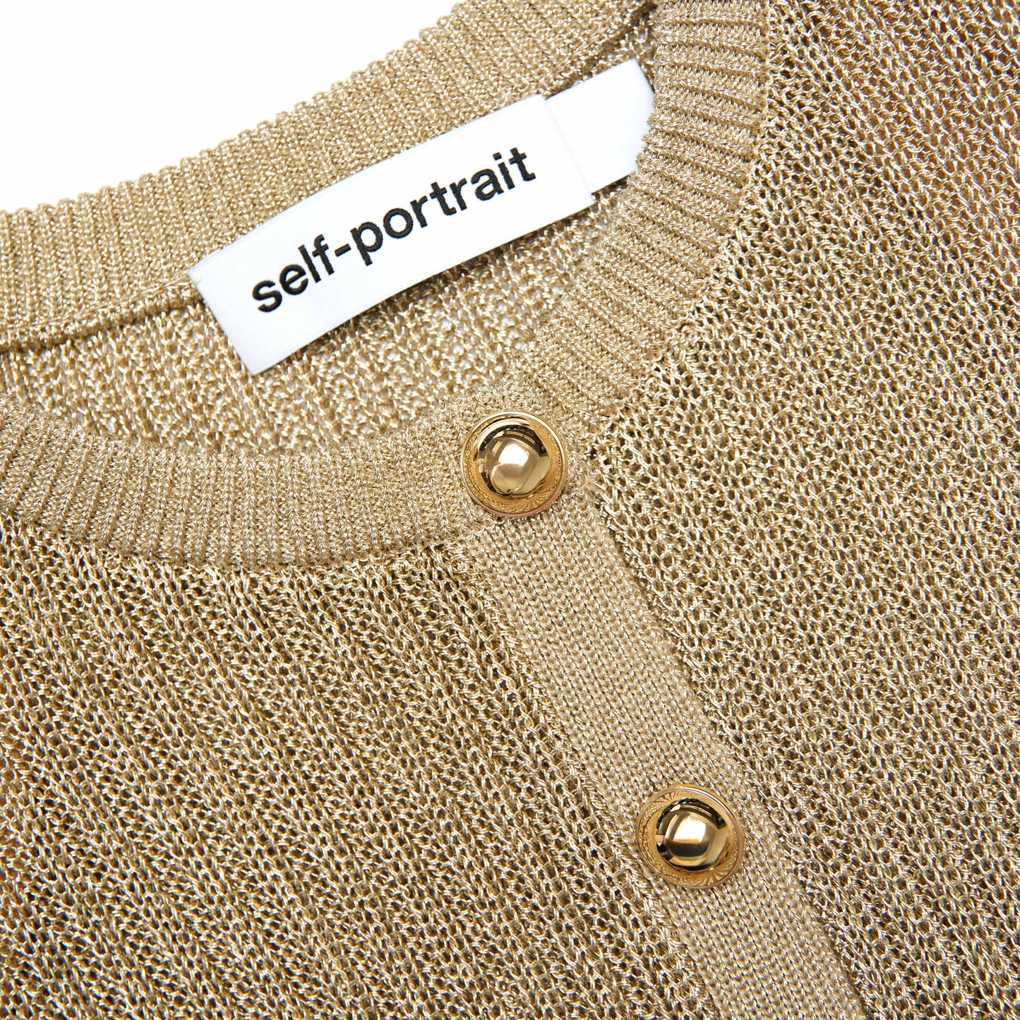Gold Lurex Knit Mini Dress