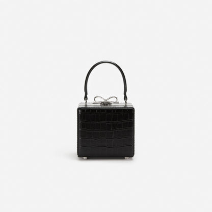 Black Croc Micro Bag