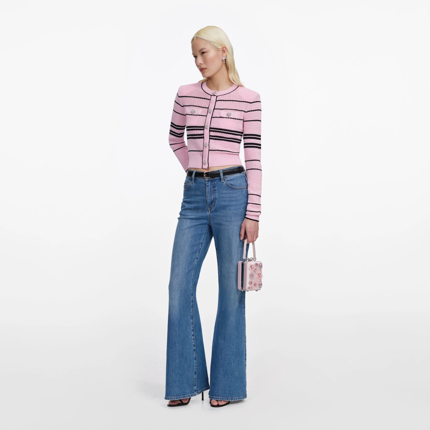 Pink Stripe Cardigan