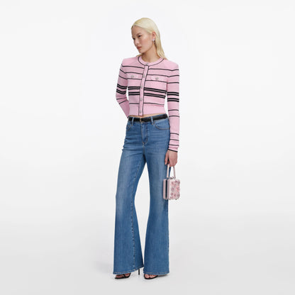 Pink Stripe Cardigan