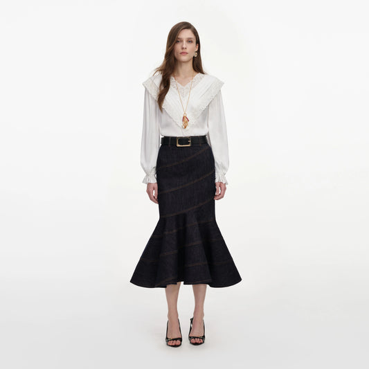 Cream Viscose Lace Top