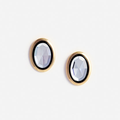 Crystal Oval Earrings