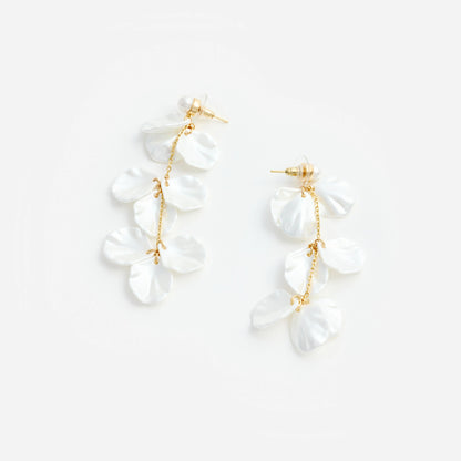 Pearl Petal Tiered Earrings