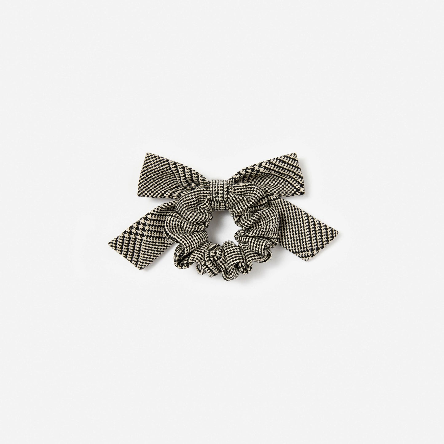 Black Check Hair Bow