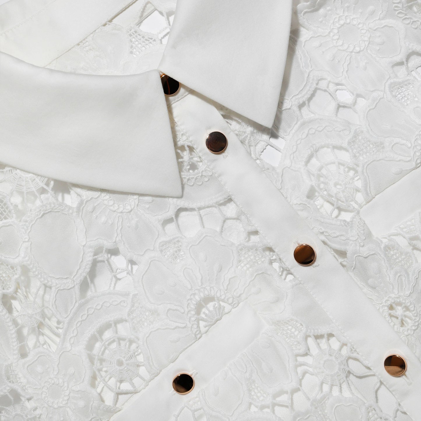 White Lace Collared Maxi Dress