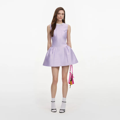 Lilac Taffeta Mini Dress
